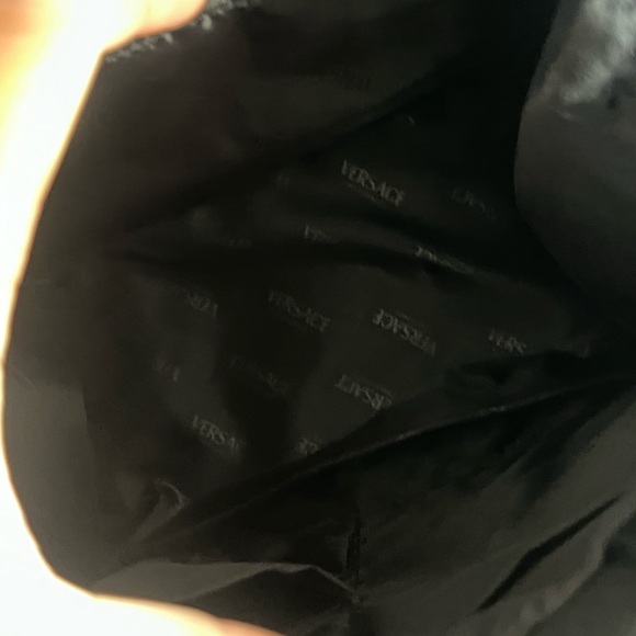 Versace Black Crossbody Bag with Gold Accents - Picture 7 of 16